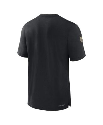 Men's Black New Orleans Saints Sideline Player Performance T-Shirt