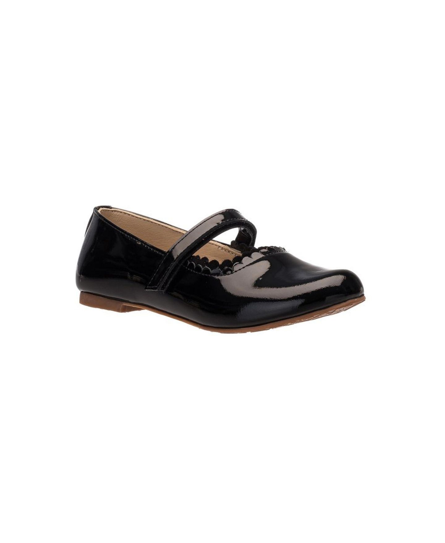 Детские балетки Elephantito Child Girl Aria Flat, цвет: Лаковый чёрный — фото 4