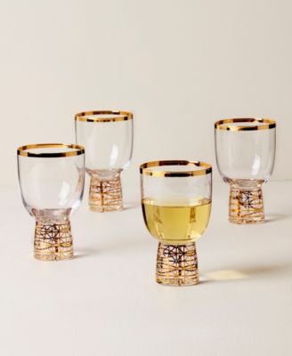 Tuscany Classics Gold Frost Wine Glasses, Set Of 4