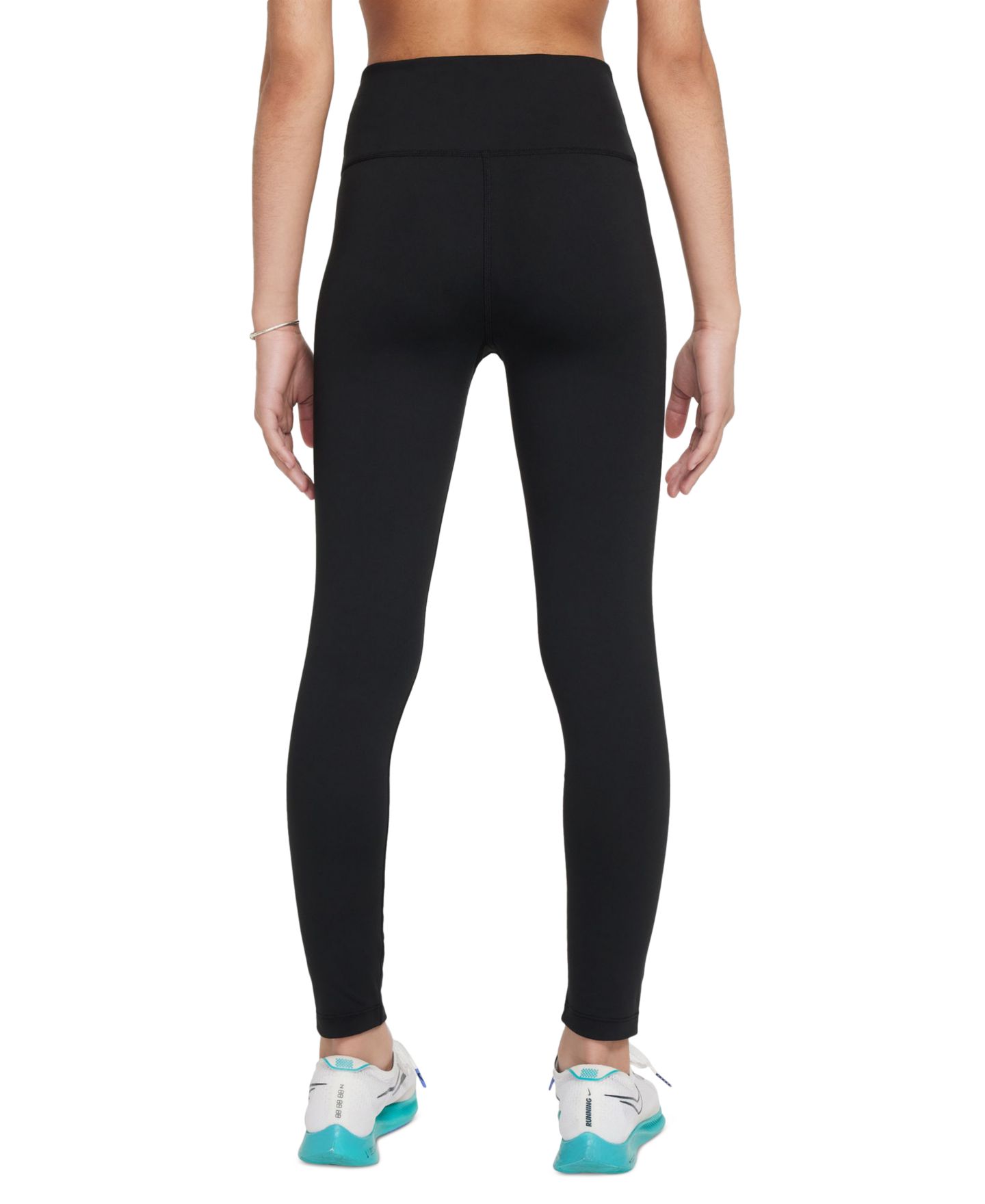 Детские легинсы Nike One Dri-FIT с высокой талией, 7-16, цвет: Чёрный — фото 4