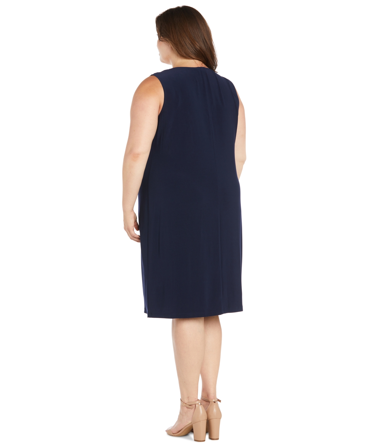 R & M Richards Plus Size Sleeveless Dress & Open-Front Jacket
