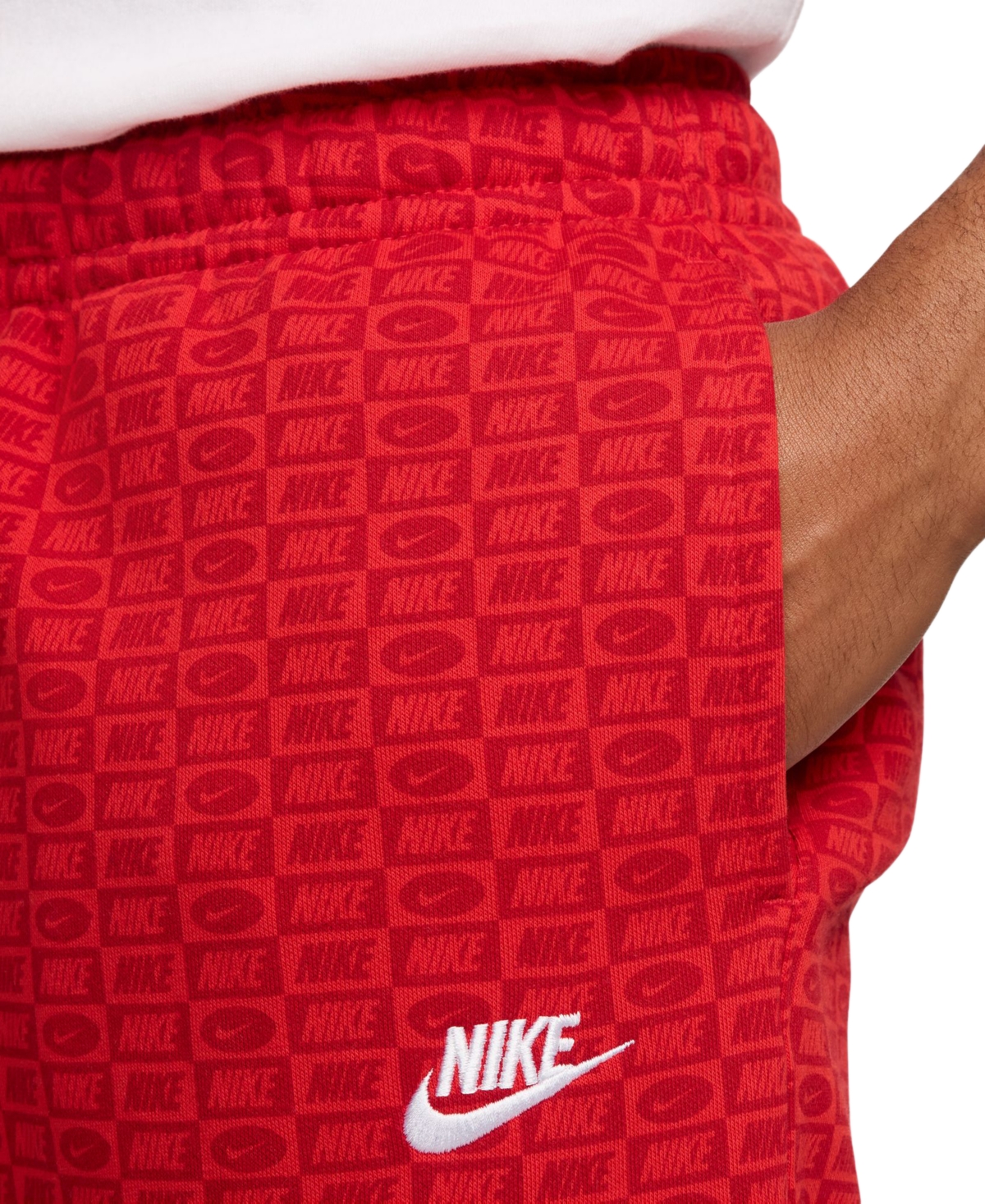 Nike Men's Sportswear Club Monogram Joggers -whi