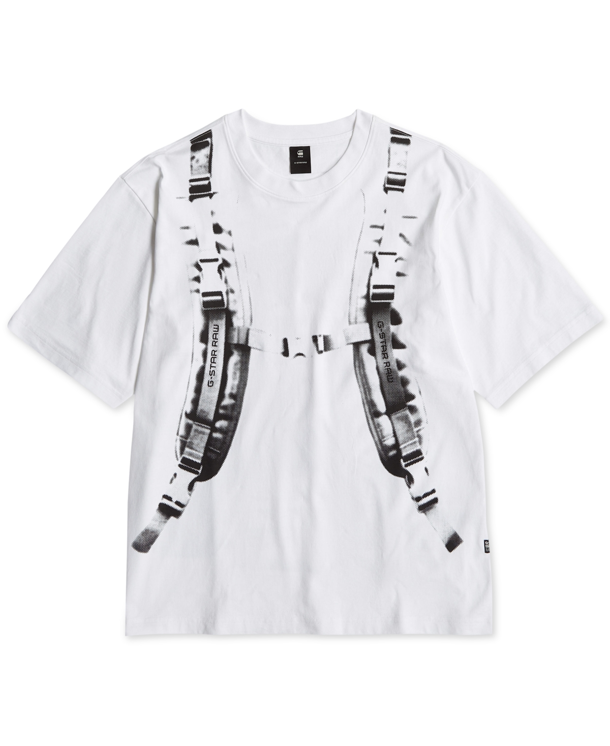 G-Star Raw Men's Oversized Backpack-Graphic Short Sleeve Crewneck T-Shirt