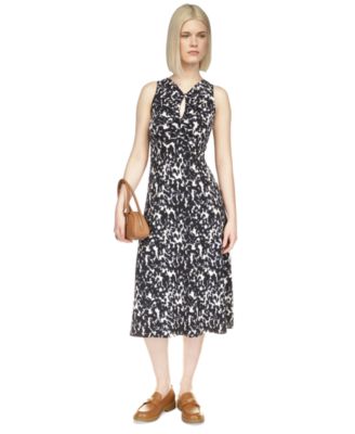 MICHAEL Michael Kors Women s Animal Print A Line Midi Dress Macy s