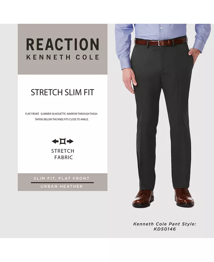 Men Slim-Fit Heather Dress Pants - thumbnail 4