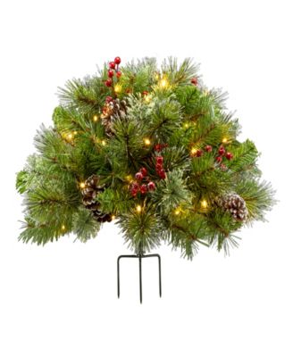 National Tree Company Iced Berry Pine Urn Filler, 22 Inches