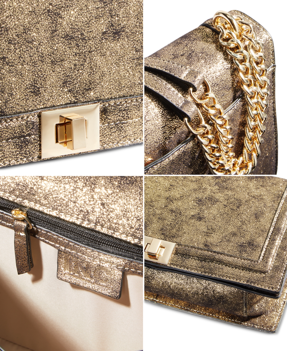 I.n.c. International Concepts Ajae Flap Metallic Shoulder Bag, Created for Macy's