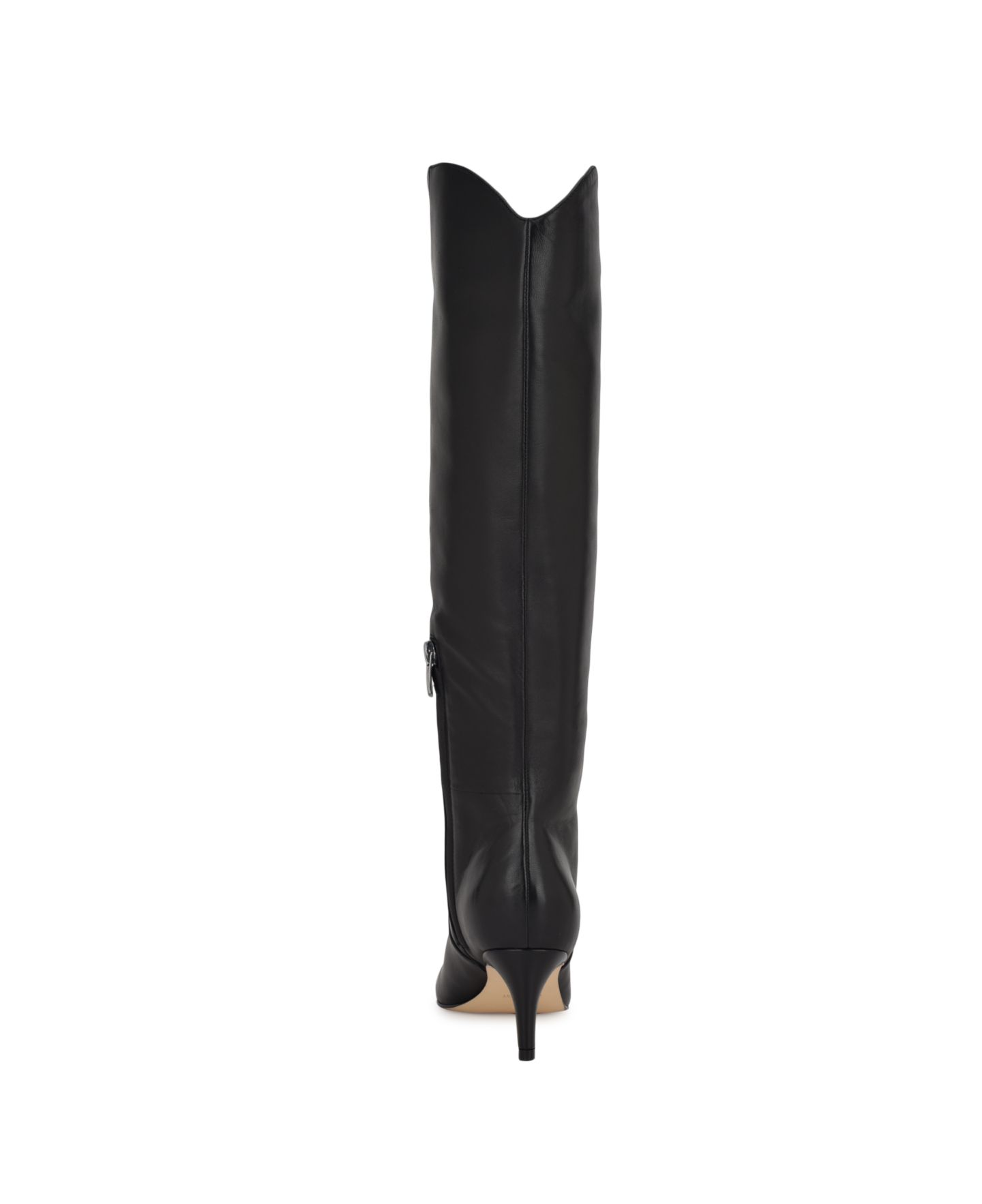 Женские ботинки Nine West Sirena Pointy Toe Knee High, цвет: Чёрный кожаный — фото 3