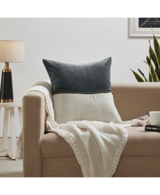 Velvet Linen Decorative Pillow Cover, 20" x 20"