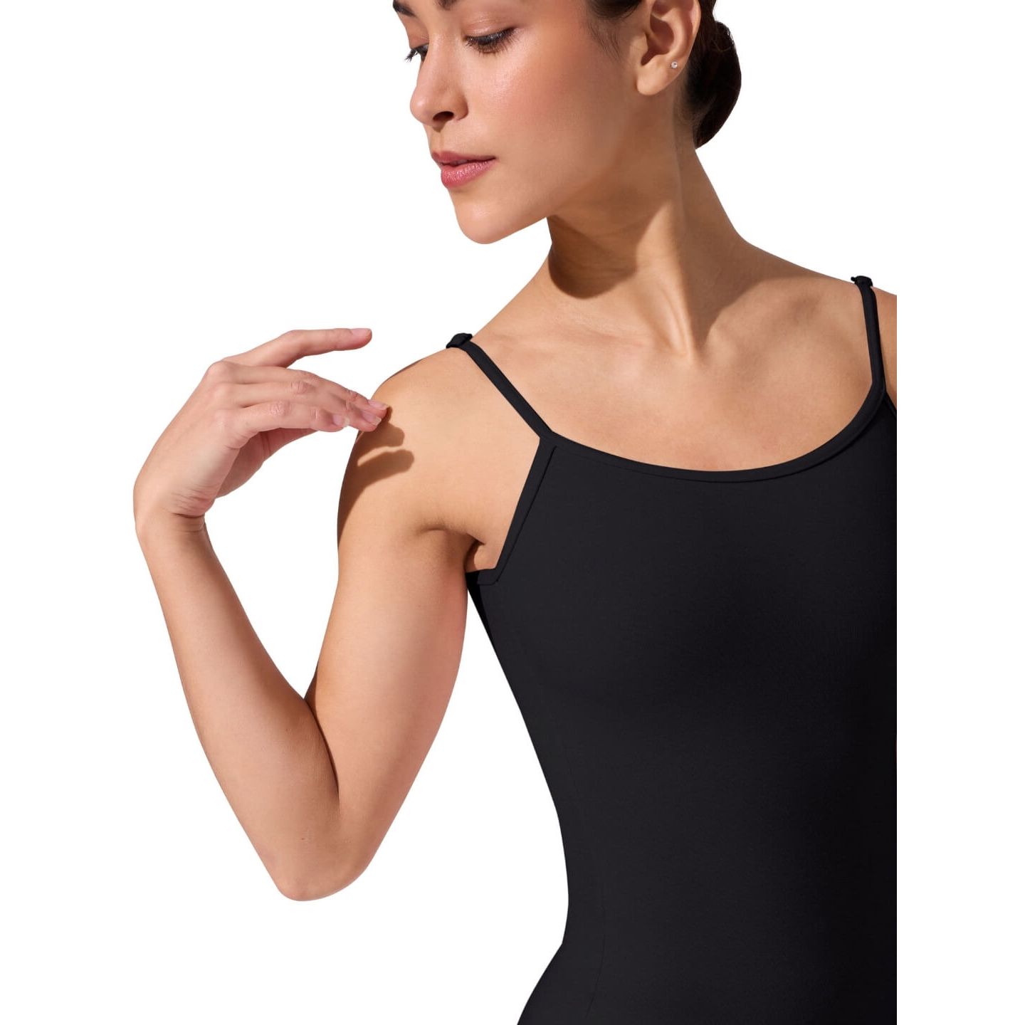 Женский топ Capezio Camisole Leotard w/ Adjustable Straps, цвет: Чёрный — фото 3