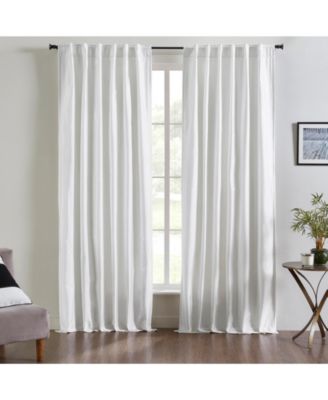 Valencia Faux Silk Taffeta Curtain Panel With Heavy Interlining Rod Pocket With Hidden Back Tabs