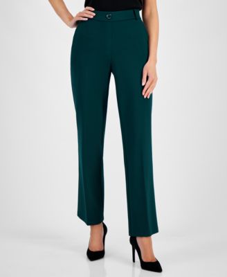 Plus Size High Rise Straight Leg Pants