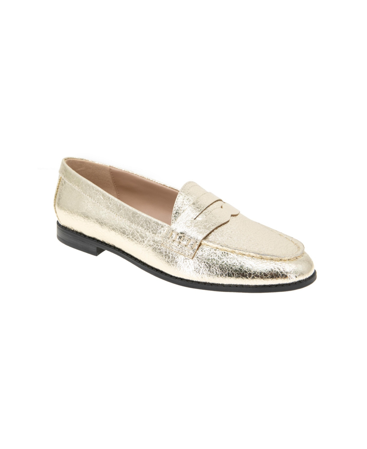 BCBGeneration Women's Unna Penny Loafers - Platino Crinkle Metallic