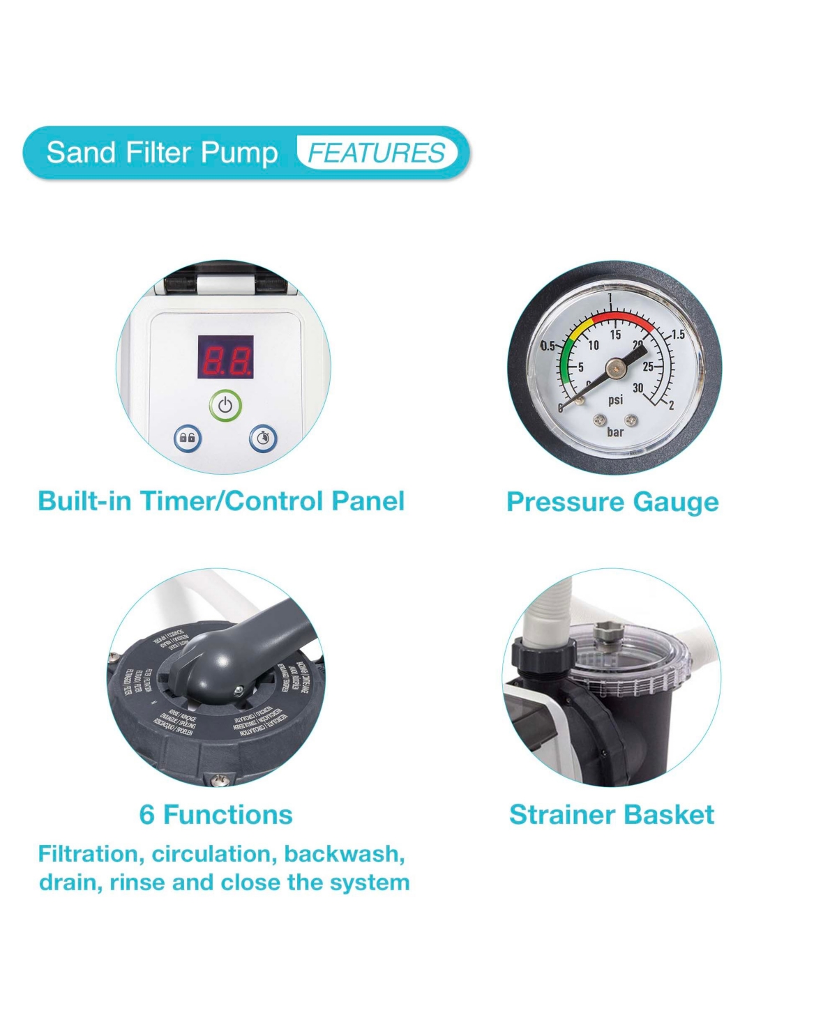 Intex Saltwater System and Sand Filter Pump Set for Above Ground Swimming Pool