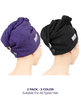 2-Pack Hair Drying Towels, 26" x 13"