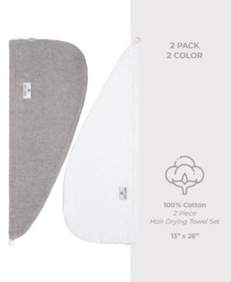 2-Pack Hair Drying Towels, 26" x 13"