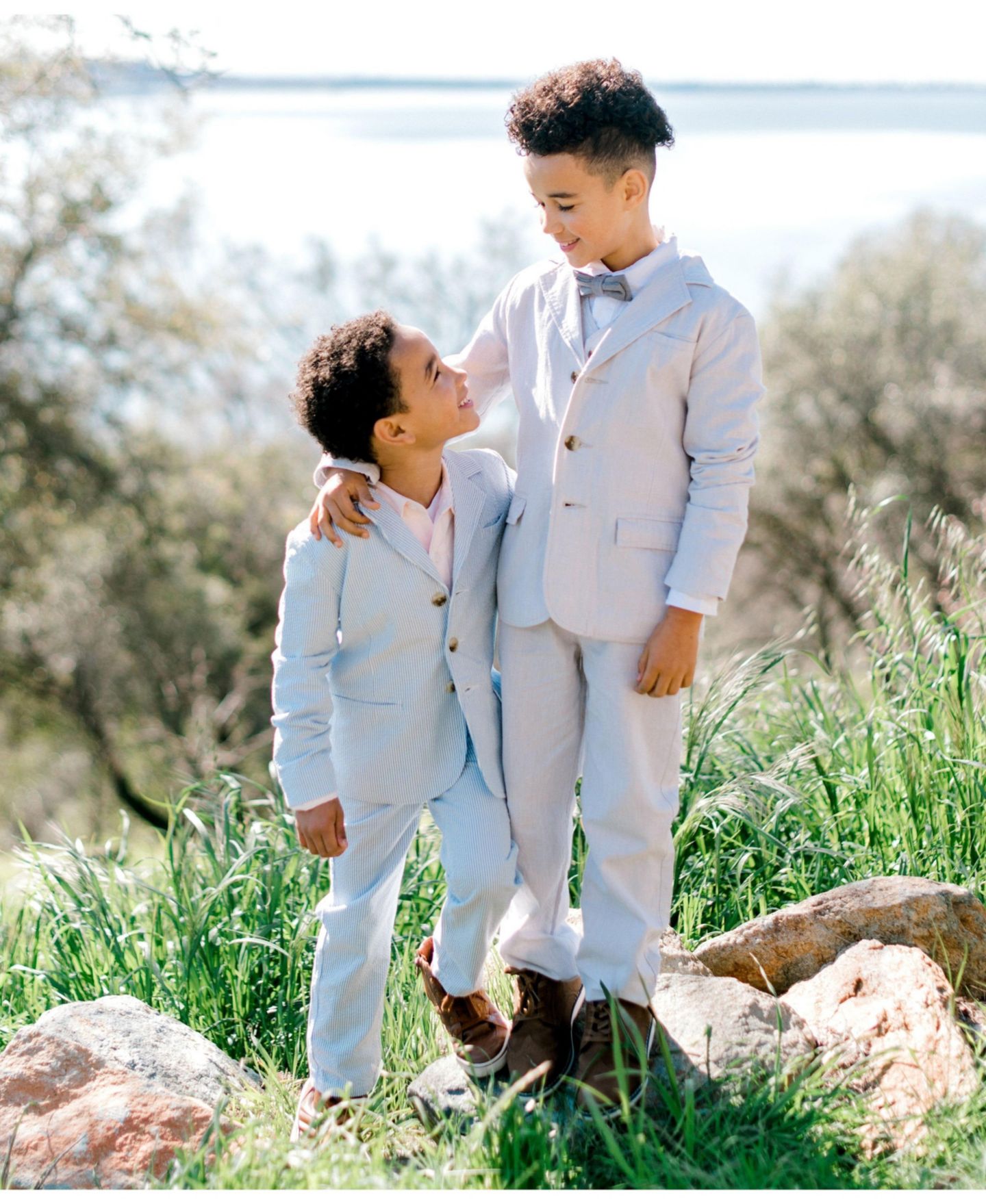 Брюки Hope & Henry Cotton Seersucker Suit Pant для мальчиков-малышей, цвет: Синий — фото 8