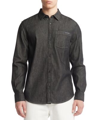 Calvin Klein - Men's Classic-Fit Button-Down Denim Shirt