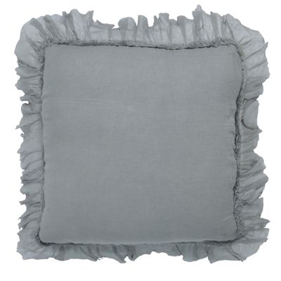 Pure Linen Sheer Fringe Throw Pillow Covers, 22"x 22", Set of 2