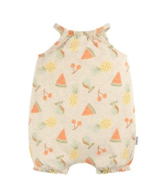 Baby Girls Sleeveless and Short Sleeve Romper, 2 Pack