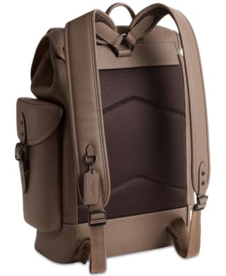 COACH Men's Pebble Leather Hitch Backpack Macy's