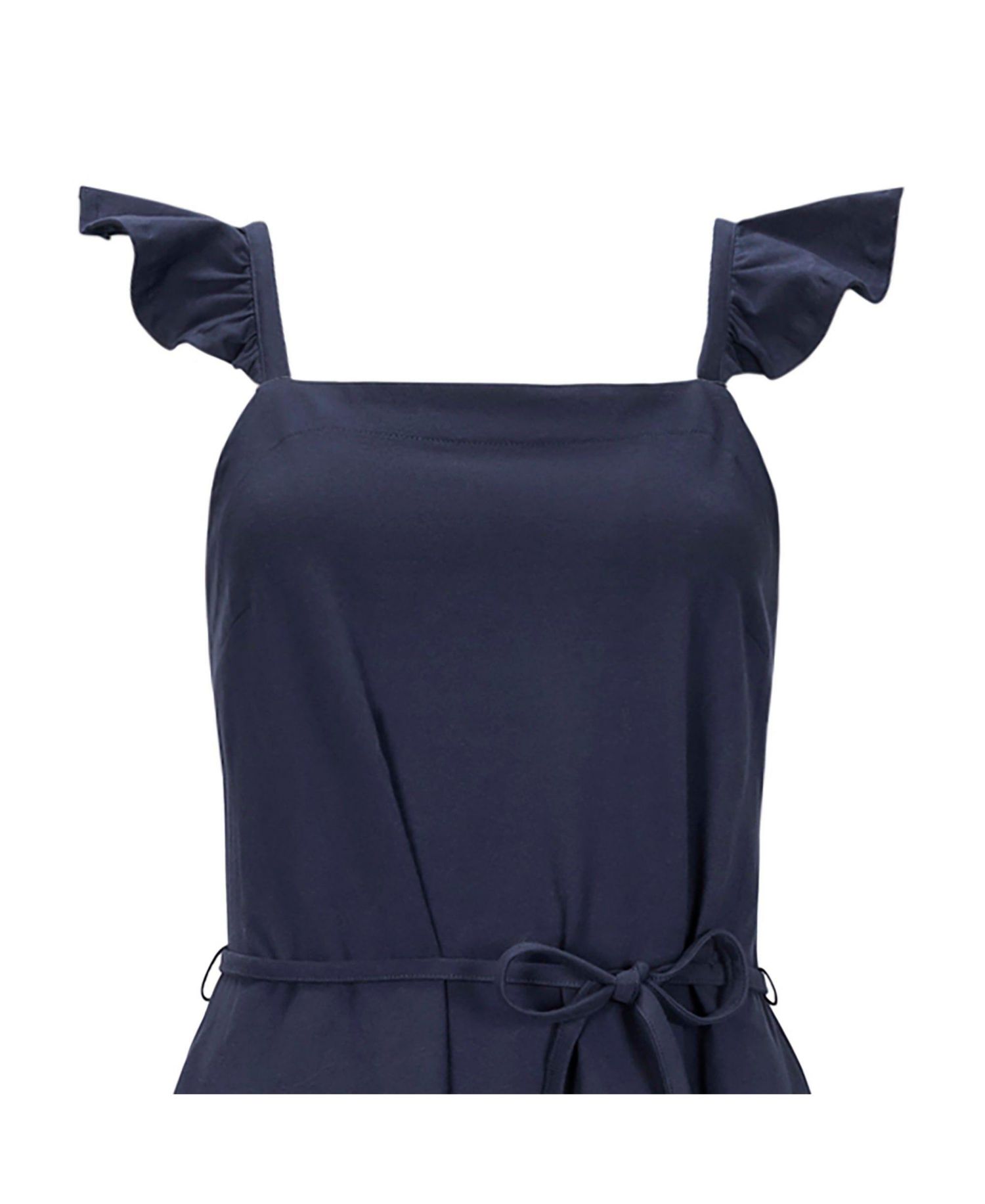 Women's Hope and Henry Organic Flutter Sleeve Knit Flounce Hem Midi Dress