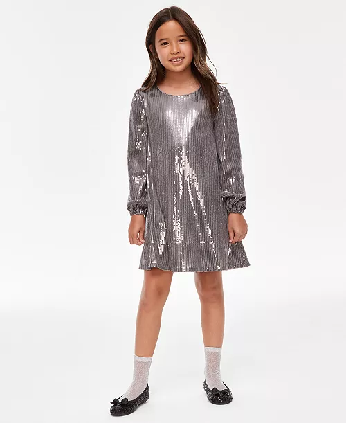 big girls mommy & me sequin dress, created for macy's