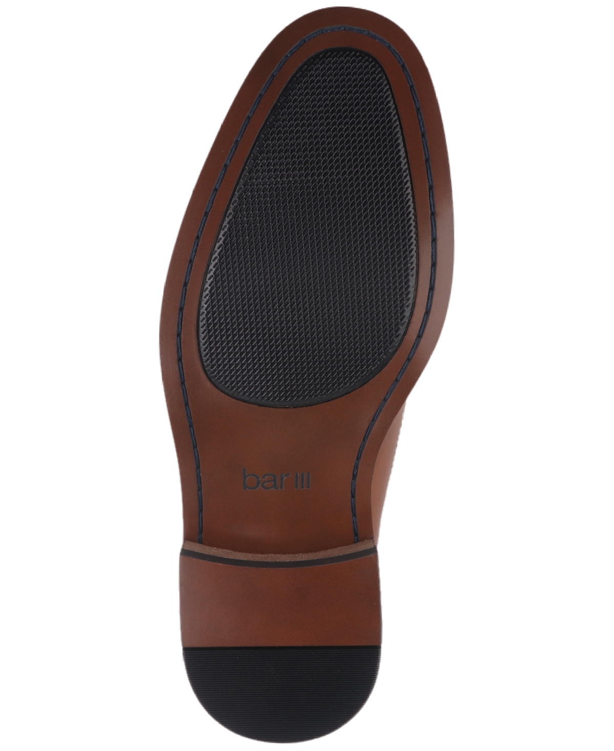 Bar Iii Men's Asherr Long Wing Brogue Leather Dress Shoes, Created For Macy's In Tan Leather