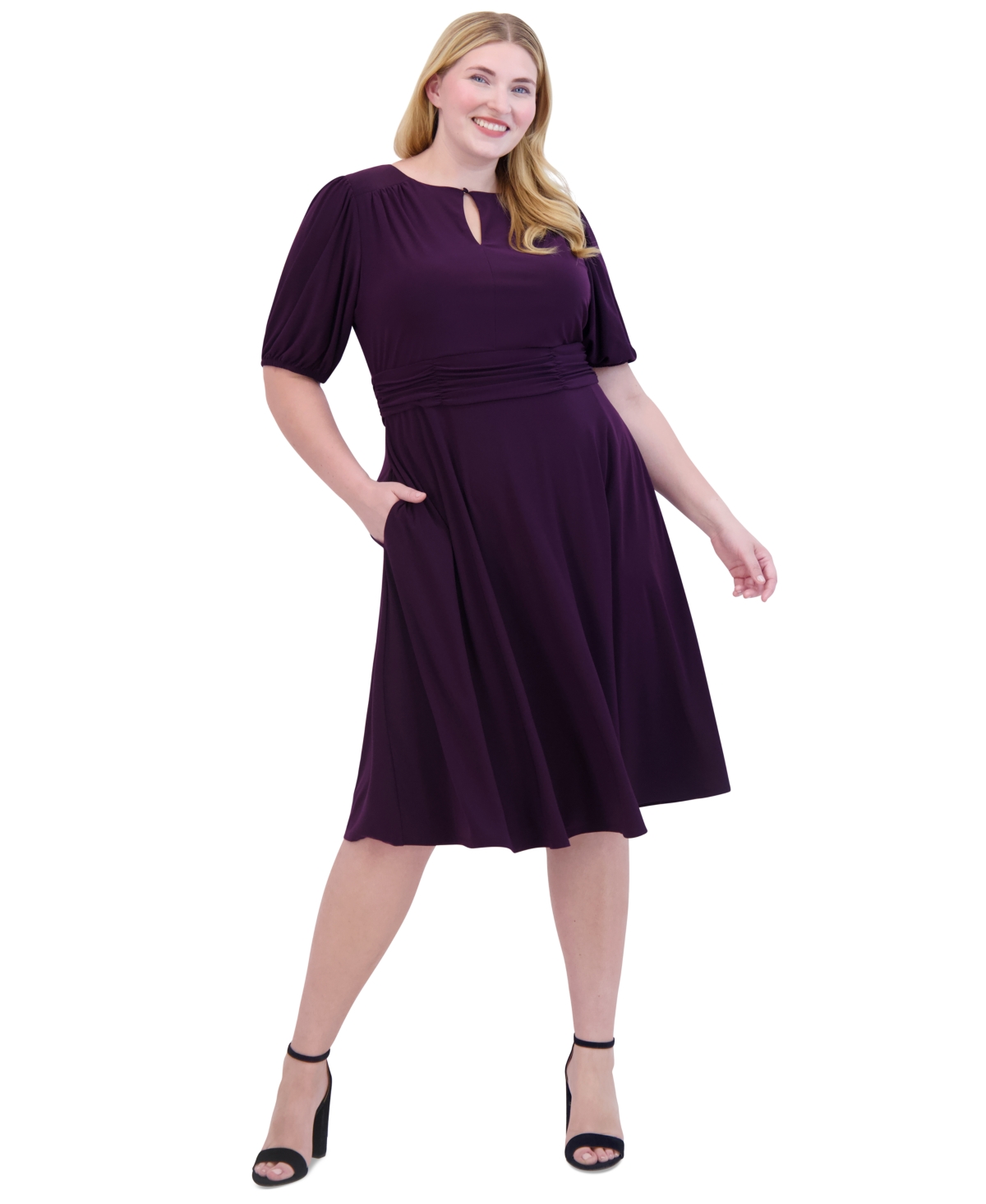 Portrait Collar Jessica Howard Burgundy Dress Jessica Howard