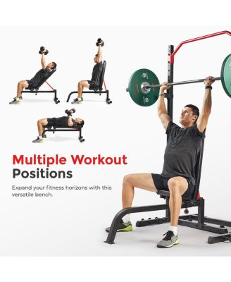 Adjustable Incline Multifunction Weight Bench, Anti-bacterial Leather and Weight Capacity 520LBs