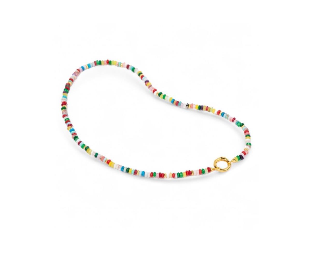 Cameron Sterling Silver Multicolor Quartz Beaded Necklace - Multi-color