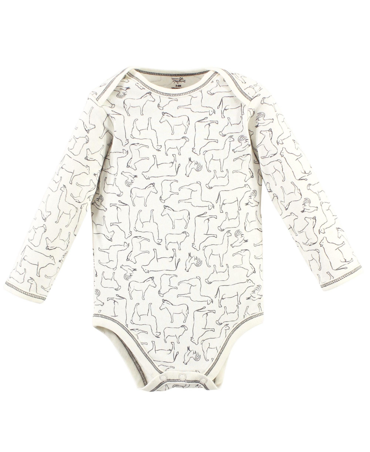 Touched by Nature Baby Girls and Boys Farm Friends Long-Sleeve Bodysuits, Pack of 5