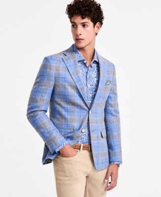 Tallia - Men's Slim-Fit Printed Notch-Lapel Sport Coat