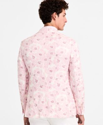 Men's Slim-Fit Printed Notch-Lapel Sport Coat