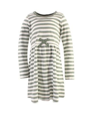 Little Girls Natural Long-Sleeve Dress Pair