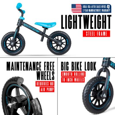 Toddler Balance Bike – Lightweight No Pedal First Bike for Ages 18 Months to 4 Years – Adjustable Seat – 10" Maintenance-Free Tires – My 1st BMX Balance Bike - Black