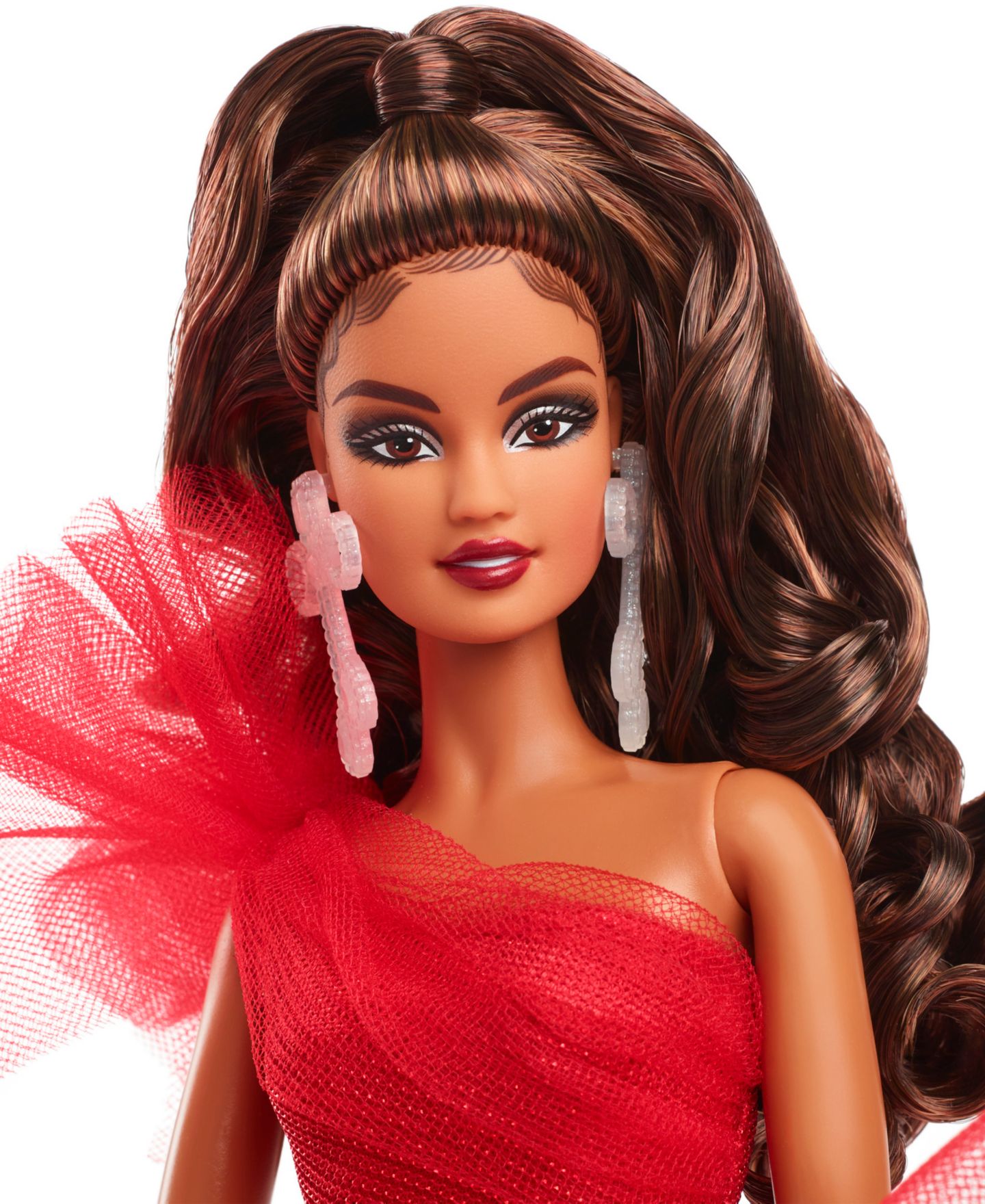 Детская кукла Barbie Signature 2024 Holiday Fashion Doll, Seasonal Collector Gift, Light Brown Hair with Plaid Gown — фото 2