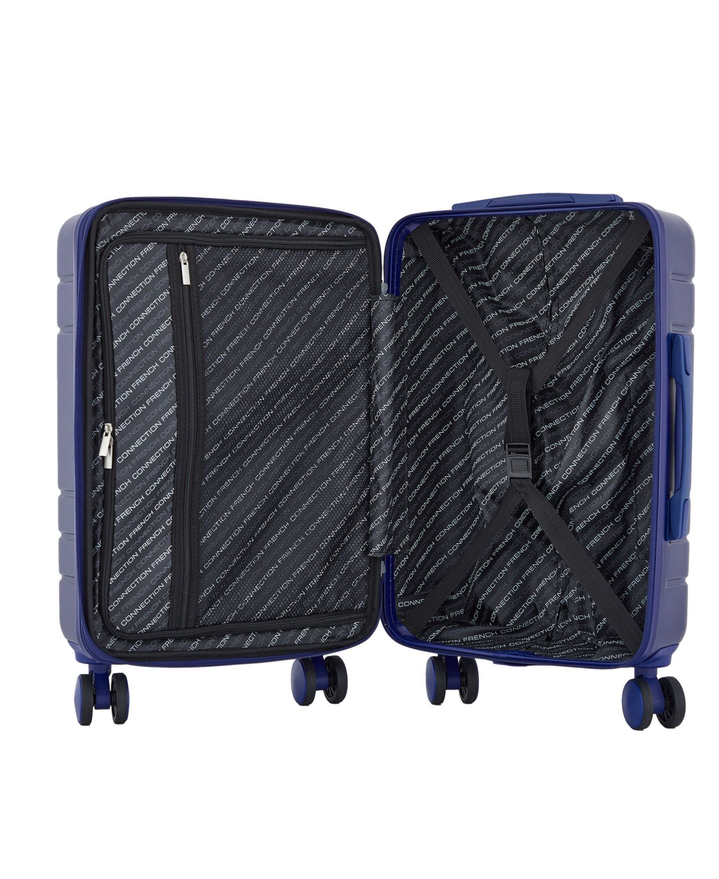 Чемоданы French Connection Saint Martin 4 Piece Hardside Luggage Set 4in1 CUP/USB/USB-C/PHONE Holder, цвет: Синий — фото 7