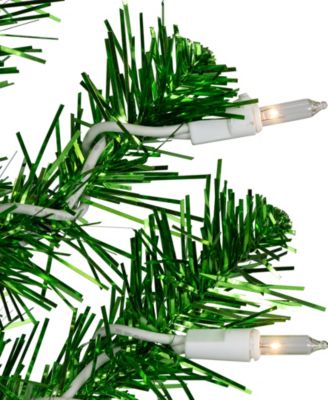 2' Paradise Lime Green Tinsel Pine Artificial Tree