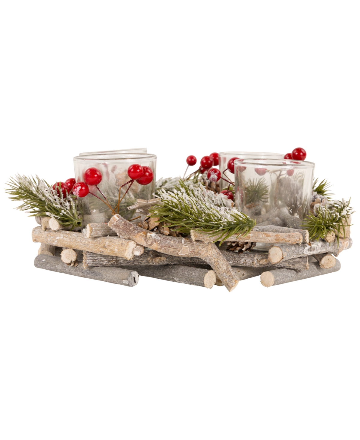 Northlight Frosted Christmas Glass Votive Candle Holder - 9-Inch