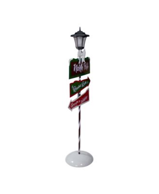49.75' North Pole Light Up Lantern Post Christmas Sign
