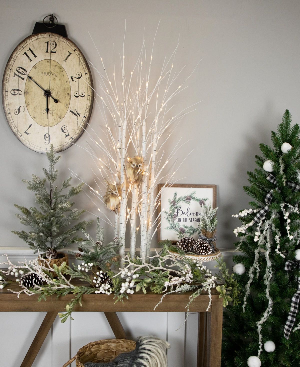 Northlight 4'Birch Twig Tree Cluster Christmas Decoration - White