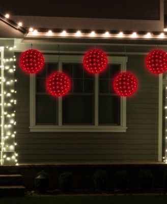 LED Starlight Sphere Hanging - 7.5-Inch - Red Lights