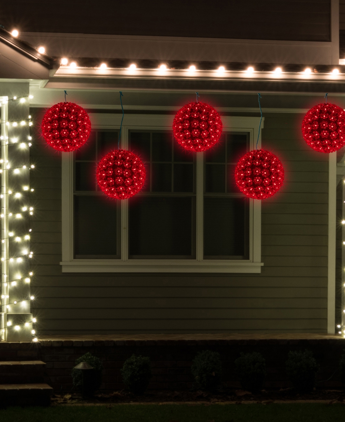 Northlight Led Starlight Sphere Hanging In Red