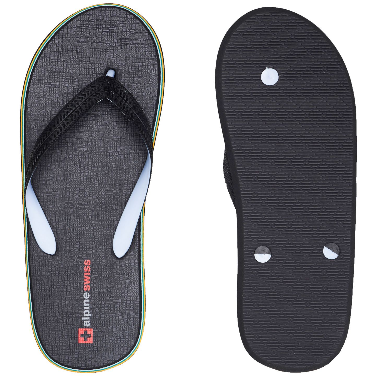Мужские сандалии Alpine Swiss Flip Flops Ultra-light Thin EVA foam Sandals for Beach Pool Everyday Wear Simple Flexible Flip Flops for Men, цвет: Чёрный — фото 3