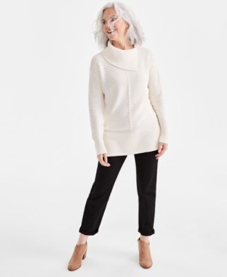Women's Envelope-Neck Tunic Sweater
