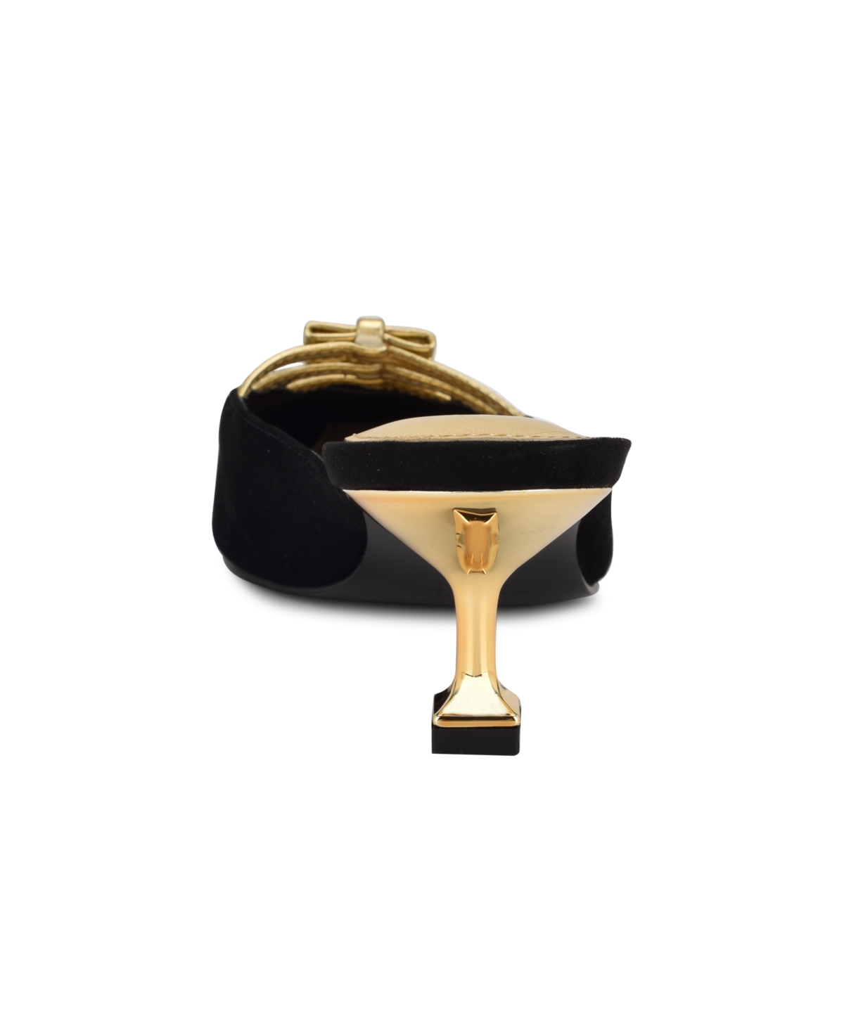 Nine West Women's Weeka Slip On Pointy Toe Dress Mule Pumps -Gold