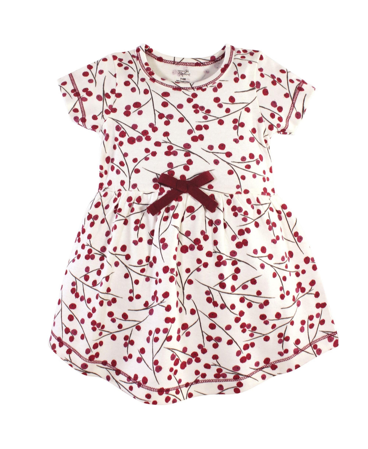 Touched by Nature Toddler Girls Cotton Dress and Cardigan 2pc Set, Black Plaid