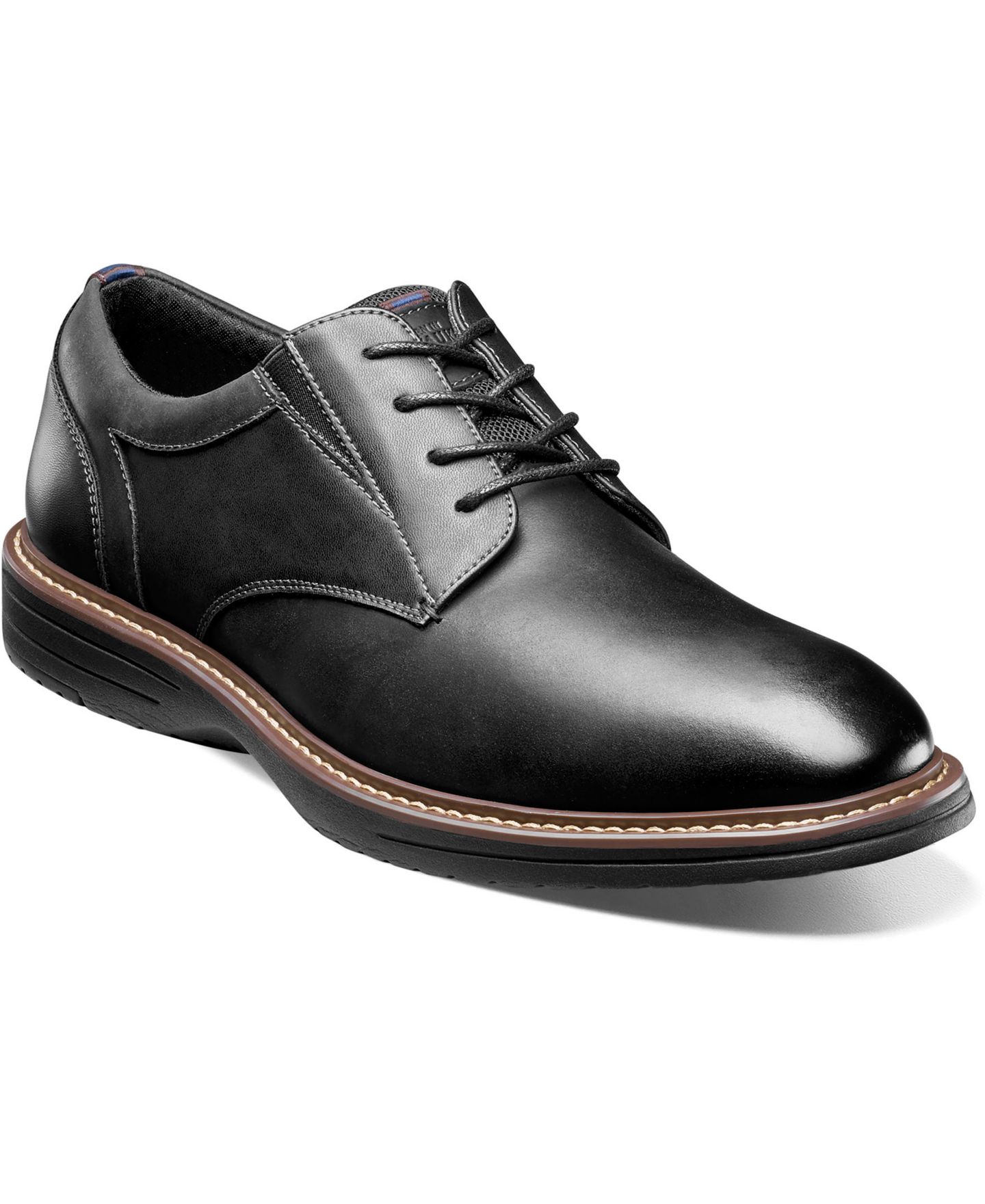 Мужские туфли Nunn Bush Griff Plain Toe Oxford, цвет: Чёрный — фото 1
