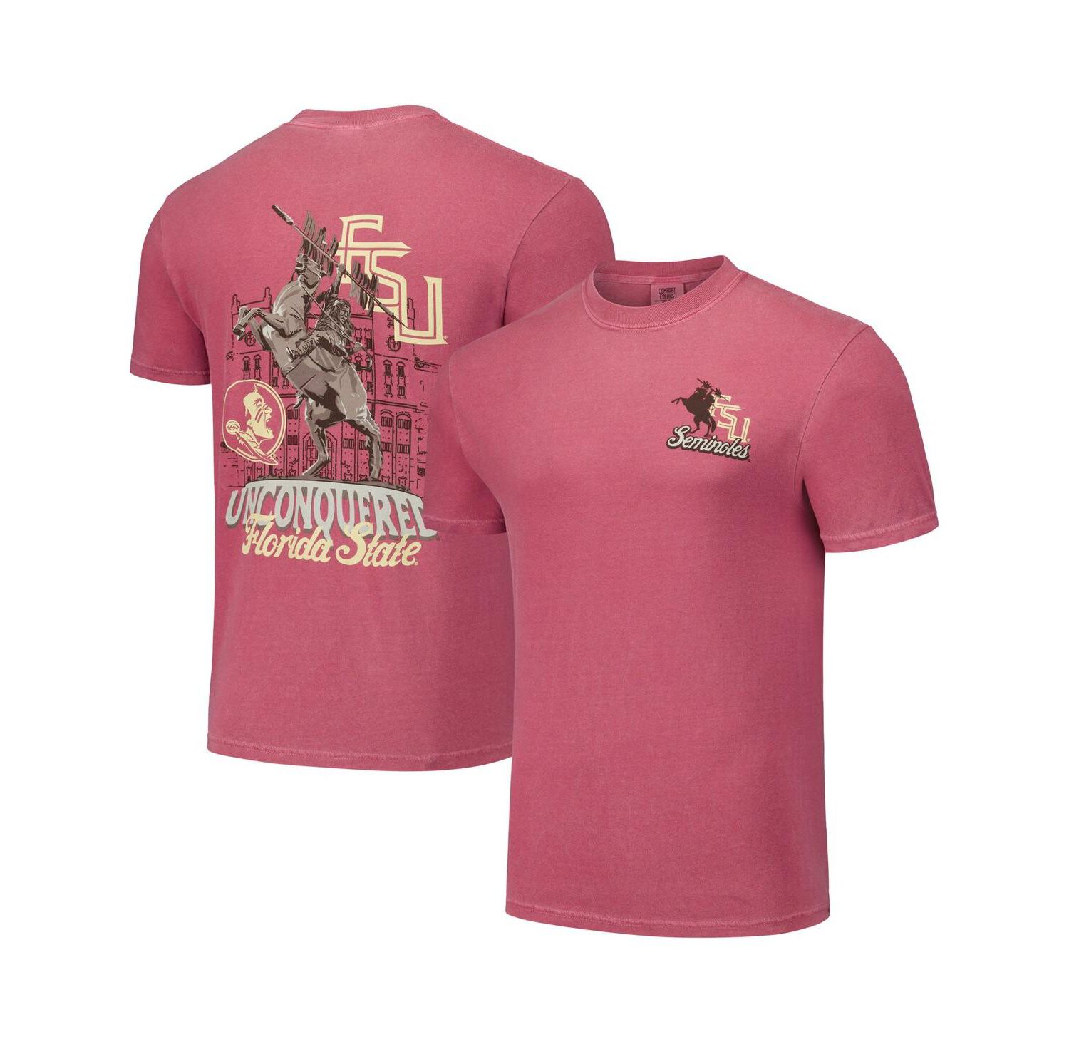 Men's and Women's Garnet Florida State Seminoles Hyper Local Unconquered Statue T-Shirt